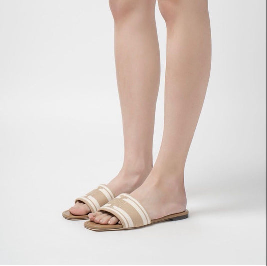 T0RY EMBROIDERED BEIGE