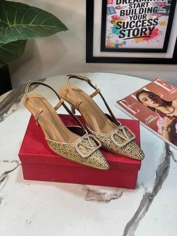 VALENTINN0 STONE HEEL GOLDEN