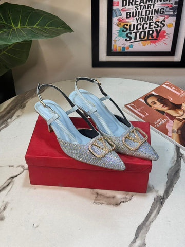 VALENTINN0 STONE HEEL BLUE