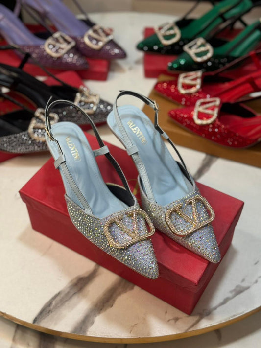 VALENTINN0 STONE HEEL BLUE