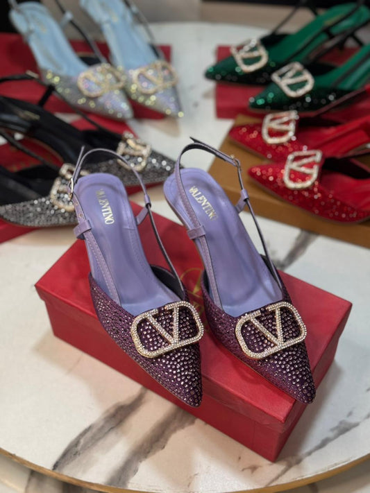 VALENTINN0 STONE HEEL PURPLE